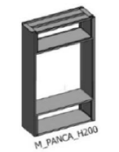 MODULO PANCA ALTO DIM.CM.120X45X200H