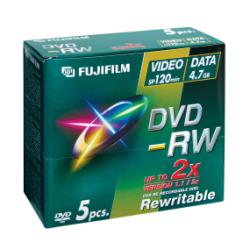 DVD-RW 4 7GB 2X JEWEL CASE PACK OF 5PCS