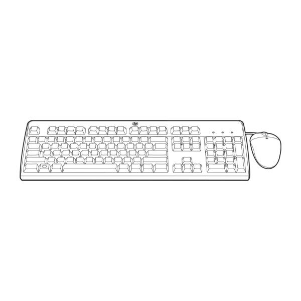 HPE USB BFR-PVC IT KEYBOARD/MOUSE