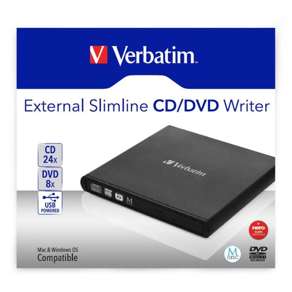 DVD REWRITER USB EXT SLIM BLACK