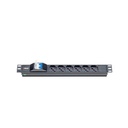 PDU 1U 6 UNIVERSAL SOCKETS WITH MAGNETIC SWITCH