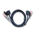 CAVO KVM USB DVI-I 3M