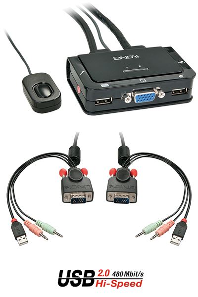 Switch KVM Compact VGA USB 2.0 a