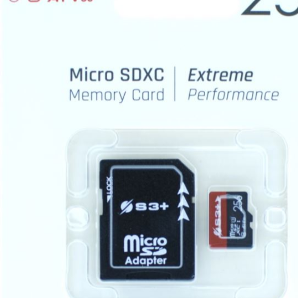 256GB S3+ MICROSDHC UHS-I U3 V30