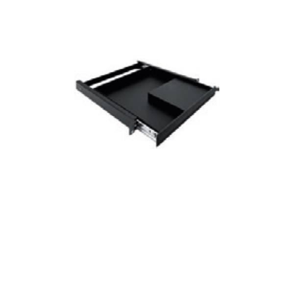 1U BLACK PULL-OUT SHELF