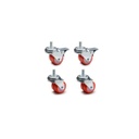 SET 4 RUOTE(2 CON FRENO 2 SENZA)