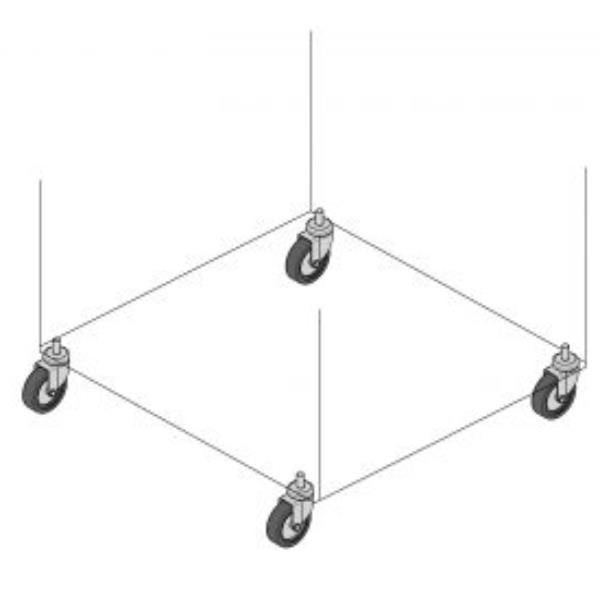 SET OF 4 WHEELS ONLY FOR IP55 RACK