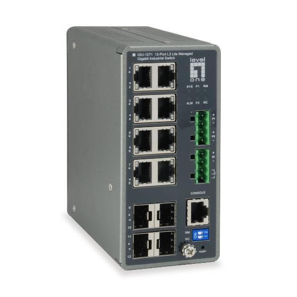 INDUSTRIAL SWITCH 12PORT L3