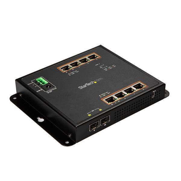 8-PORT POE+ GBE SWITCH WITH 2 SFPs