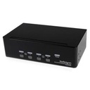 KVM SWITCH DUAL DVI USB 4 PORT