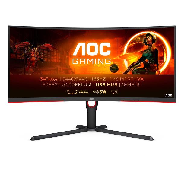 34 AOC GAMING MONITOR GO CURVED