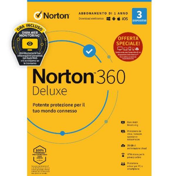 NORTON360 DLX 25GB 1U 3D 12M ATTACH