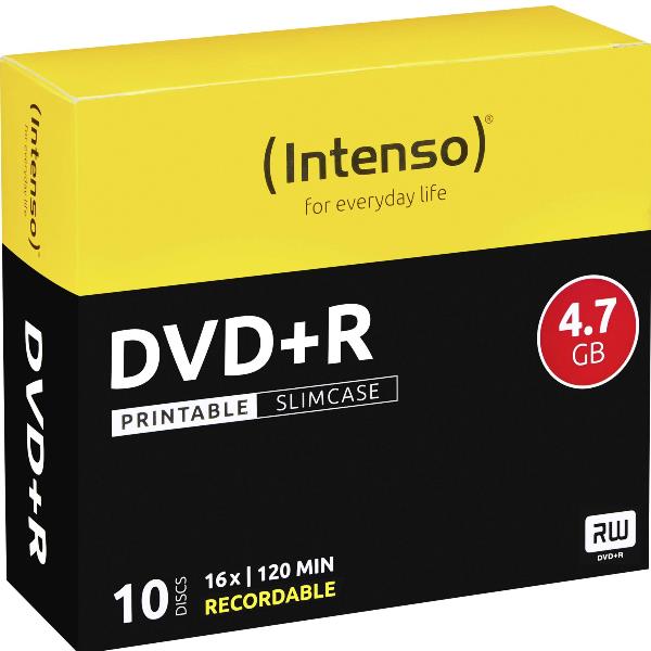 DVD+R 4.7GB 16X SLIM PRINTABLE 10PCS