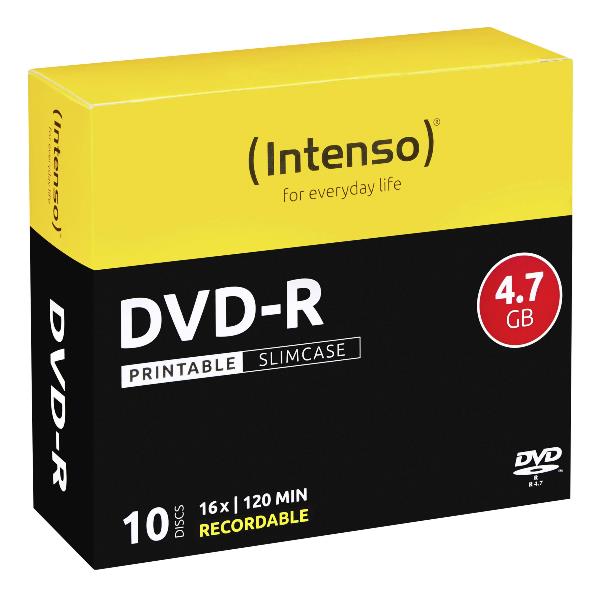 DVD-R 4.7GB 16X SLIM PRINTABLE 10PCS