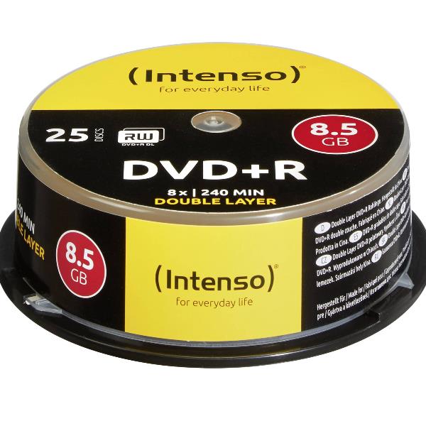 DVD+R 8.5GB 8X SPINDLE 25PZ.DUAL L.