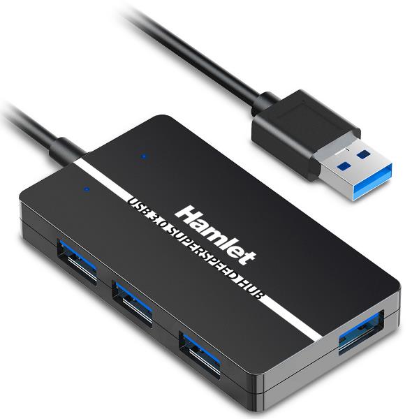 HUB USB3.0 SLIM 4 PORTE 5.0GBPS