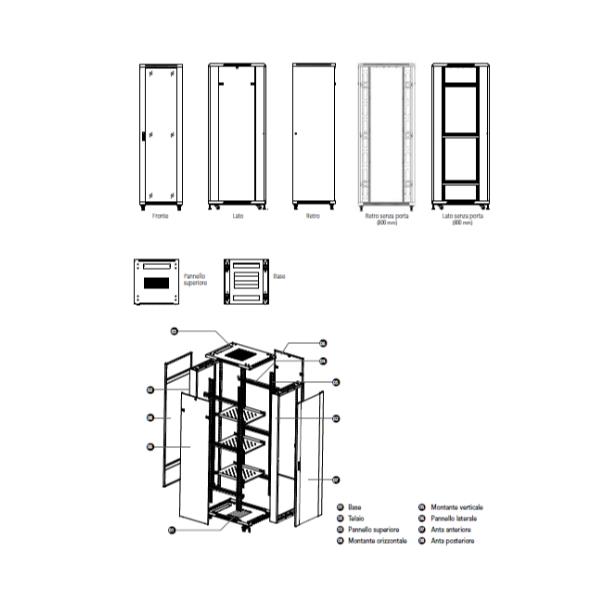 RACK IP20 RNA 27U 800X800 BLACK S