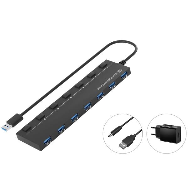 7-PORT USB 3.0 HUB WITH POWER ADAPT