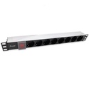 POWER STRIP 8BAY CEE7/4 W. SWITCH,