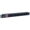 8-OUTLET, 6 X IEC-C13+ 2X IEC-C19 P