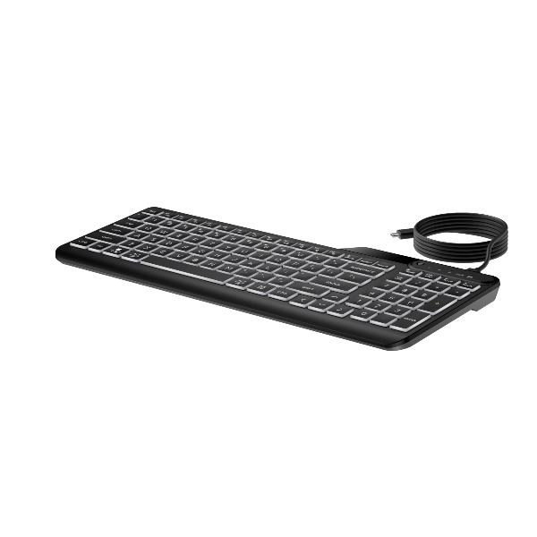 HP 400 BACKLIT WIRED KBD ASH WIRED