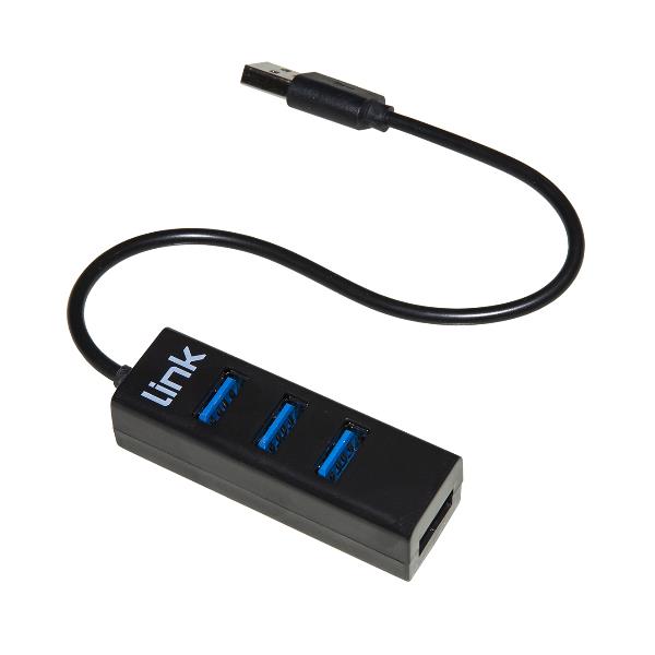 4 PORT USB 2.0 HUB WITH 15CM CABLE