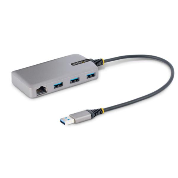 USB-A 3-port hub + Ethernet