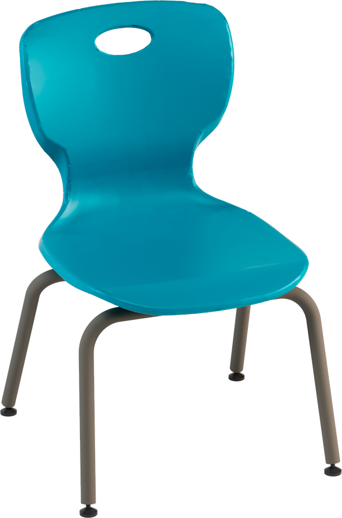 FIXED CHAIR WITH 4 LEGS STEEL TUBE DIAM.25MM THICKNESS 1.2MM, POLYPROPYLENE BODY COLOR BLUE RAL5015 DIM.CM.41X41X38h (SIZE 4)