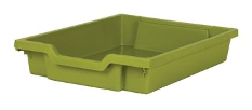 SMALL GREEN POLYPROPYLENE TRAY COMPLETE WITH SLIDING METAL GUIDES DIM.31.2X43X7.5H CM