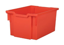 SMALL RED POLYPROPYLENE TRAY COMPLETE WITH SLIDING METAL GUIDES DIM.31.2X43X22.5H CM