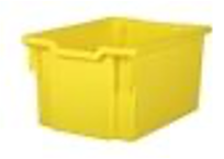 SMALL YELLOW POLYPROPYLENE TRAY COMPLETE WITH SLIDING METAL GUIDES DIM.31.2X43X22.5H CM