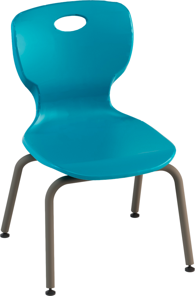 FIXED CHAIR WITH 4 LEGS STEEL TUBE DIAM.25MM THICKNESS 1.2MM, POLYPROPYLENE BODY COLOR BLUE RAL5015 DIM.CM.41X41X46h (SIZE 6)