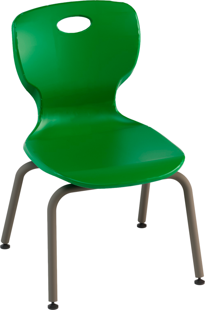 FIXED CHAIR WITH 4 LEGS STEEL TUBE DIAMETER 25MM THICKNESS 1.2MM, POLYPROPYLENE BODY COL. GREEN RAL6029 DIM.CM.41X41X46h (SIZE 6)