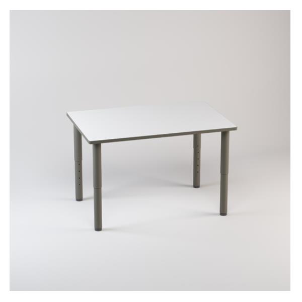 &quot;IDRA&quot; TABLE MDF TOP 25MM THICK WITH PU EDGE, TELESCOPIC STEEL TUBE LEGS DIAM.65MM DIM.CM.120X80X52/58/64/70/76H (SIZE 2- 6)