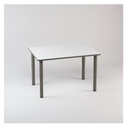 &quot;IDRA&quot; TABLE MDF TOP 25MM THICK WITH PU EDGE, TELESCOPIC STEEL TUBE LEGS DIAM.65MM DIM.CM.160X80X52/58/64/70/76H (SIZE 2- 6)