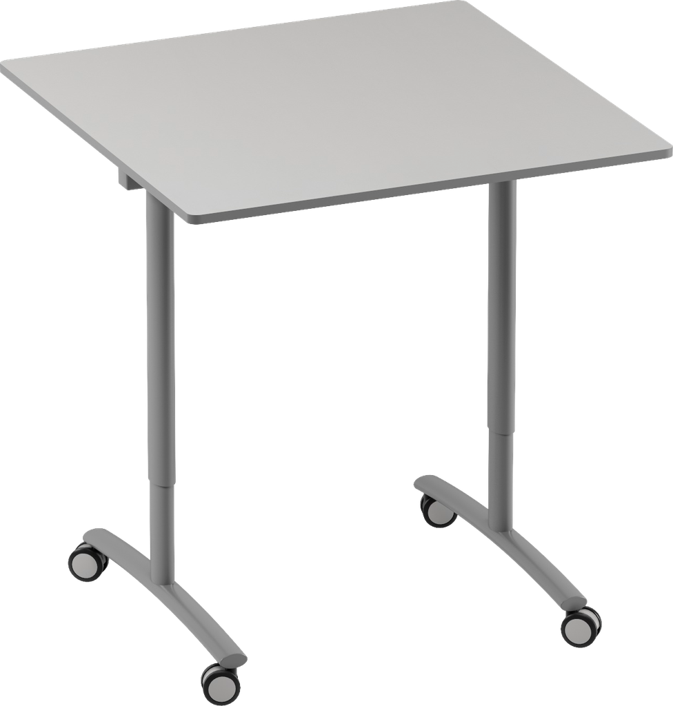 FOLDING TABLE ON WHEELS DIM.CM.80X80X71.3/97.3H