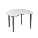 &quot;MOON&quot; TABLE CIRCULAR TOP SAG. MDF THICKNESS MM.25 PU EDGE, TELESCOPIC STEEL TUBE LEGS DIAM.MM.65 DIAM.CM.120X101X52/58/64/70/76H (SIZE 2- 6)