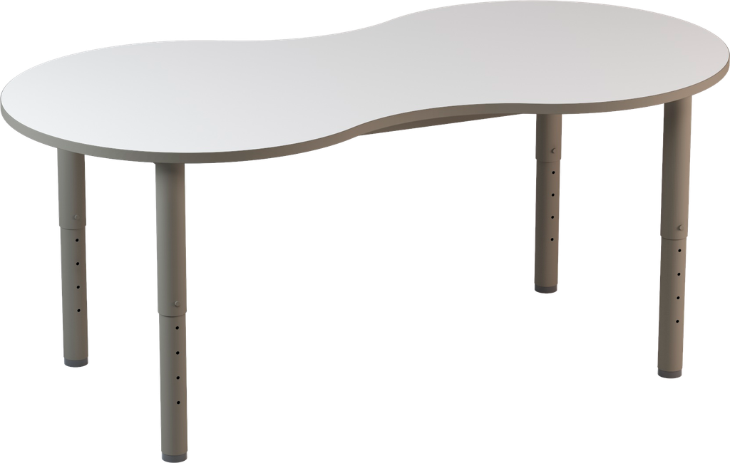 TABLE &quot;OTTO&quot; SAG TOP. EIGHT SHAPE MDF 25MM THICK PU EDGE, TELESCOPIC STEEL TUBE LEGS DIAM.65MM DIAM.CM.180X90X52/58/64/70/76H (SIZE 2- 6)