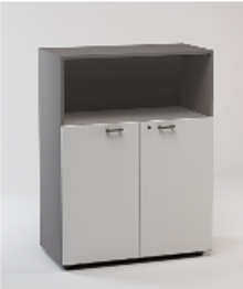 LIBRERIA MEDIA A GIORNO SUP. ANTE LEGNO C/SERR. INF. DIM.CM.90X46,3X119,8H BIANCO