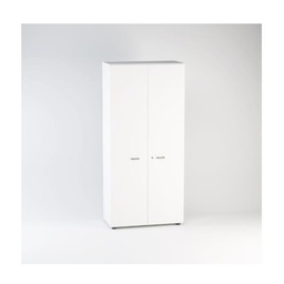 [LCBSW0D] LIBRERIA ALTA ANTE LEGNO C/SERR. DIM.CM.90X46,3X196,7H BIANCO