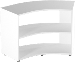 [GCBSW0] LIBRERIA ANGOLARE BIFACCIALE 45° IN NOBILITATO  DIM.CM.91,7/125,8X44,5X81,5H BIANCO