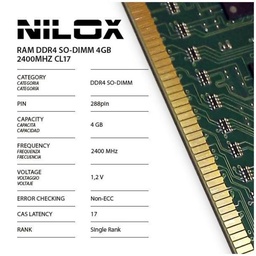 [NXS42400M1C17] RAM DDR4 SO-DIMM 4GB 2400MHZ CL17