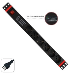 [WPN-PDU-I06-06] MULTIPRESA 1U 6 PRESE UNIVERSALI