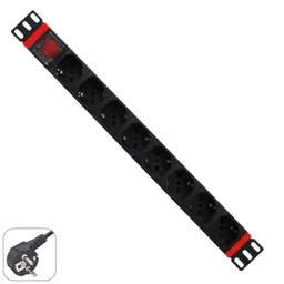 [WPN-PDU-G01-08] MULTIPRESA 1U 8 PRESE UNIVERSALI