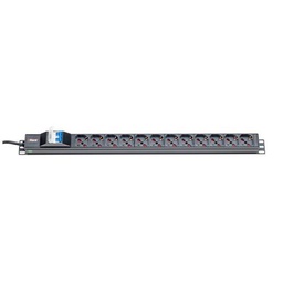 [309147] PDU 1U 12 UNIVERSAL SOCKETS WITH MAGNETIC SWITCH