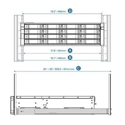 [RAIL-E02] RACK SLIDE RAIL KIT FOR ES NAS