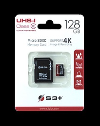 [S3SDC10U1/128GB] 128GB S3+ MICROSD WITH SD ADAPTOR