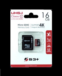 [S3SDC10U1/16G] 16GB S3+ MICROSD WITH SD ADAPTOR