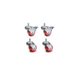 [309280] SET OF 4 WHEELS (2 WITH BRAKE 2 WITHOUT)