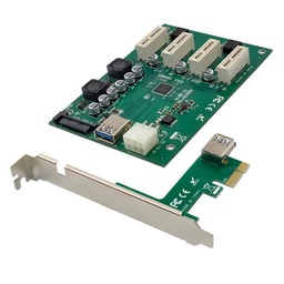 [EMRICK10G] PCIE X1 TO 4 PCIE X1 SLOTS RISER